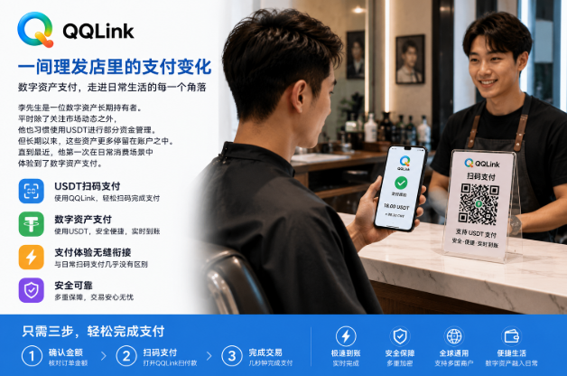 14 告别繁琐换汇:QQLink推出线下扫码功能,开启USDT跨国旅游支付新时代