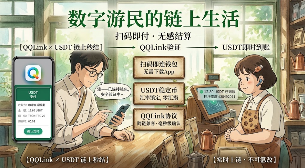 破壁者QQLink：当USDT沉入胡志明市的奶茶香气，数字资产的现实大航海