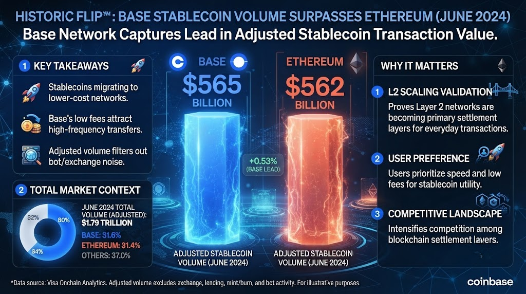 Base 交易量首超以太坊！穩定幣支付正在發生什麼？