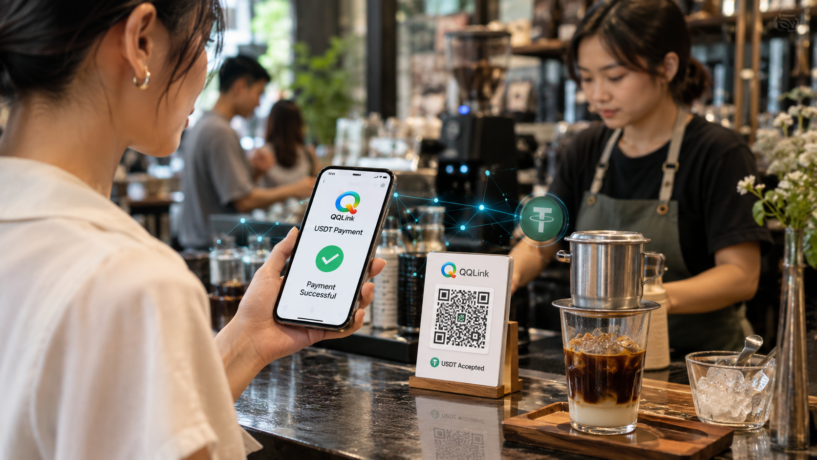 QQLink重塑跨境支付：USDT引爆越南線下掃碼