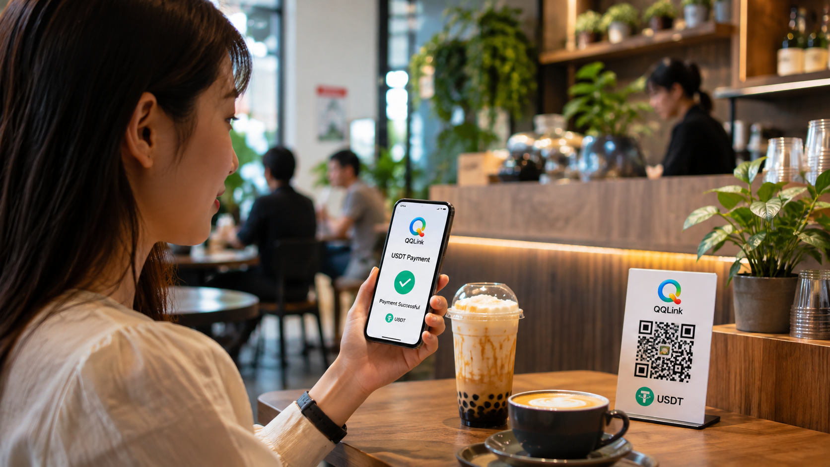 QQLink萬隆年輕消費崛起，USDT扫码支付如何進入奶茶店？