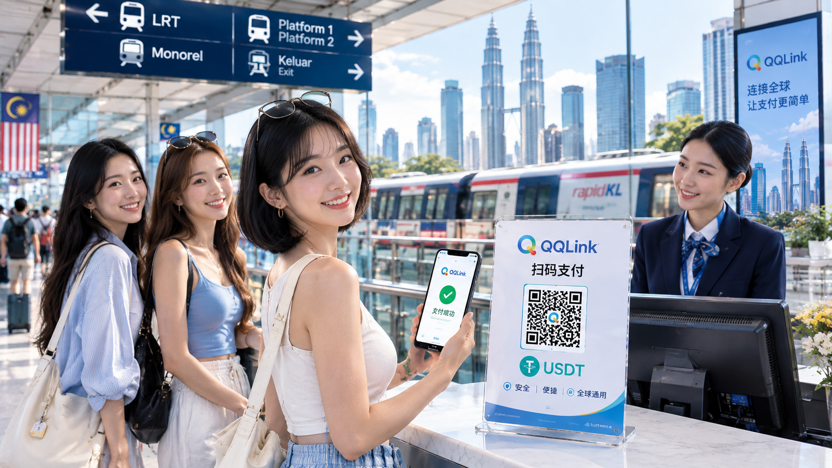 大馬華人必看！QQLink讓USDT掃碼支付暢行公共交通