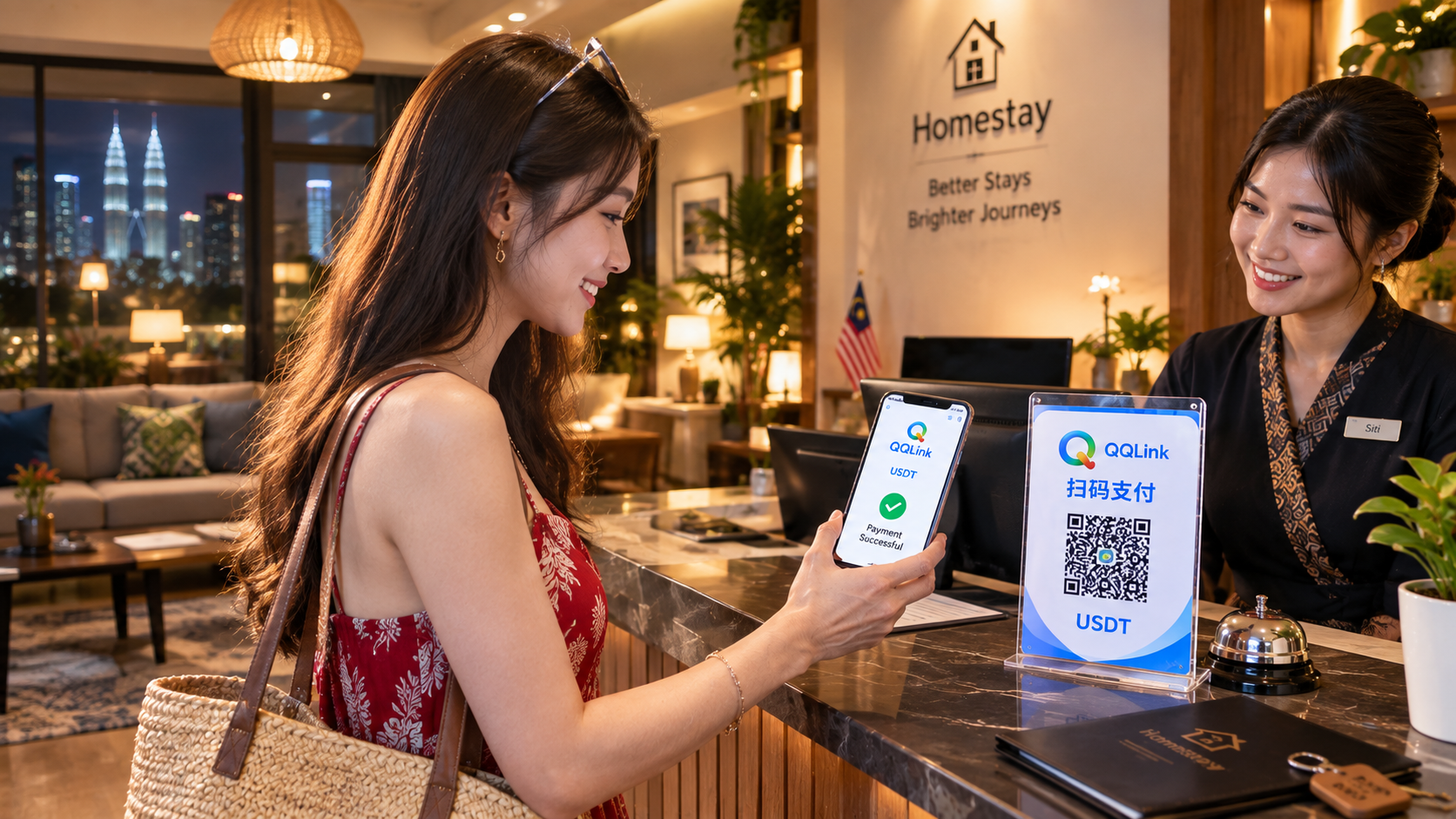 馬來西亞民宿用USDT付房費？QQLink解鎖線下掃碼支付新體驗